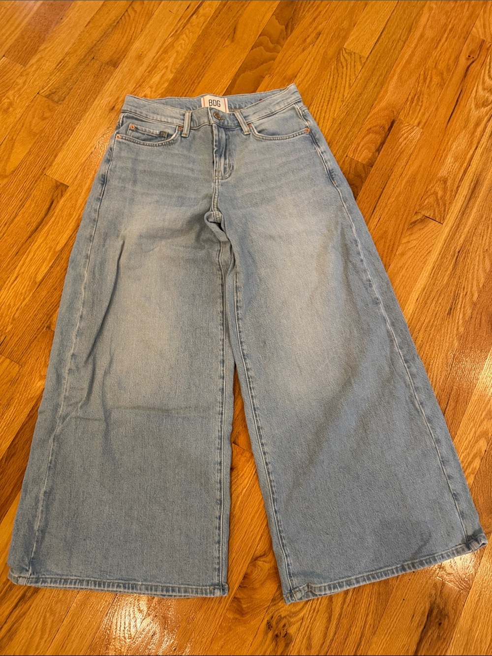 BDG Joey Mid-Rise Light Blue Wide Leg Jeans - Women
